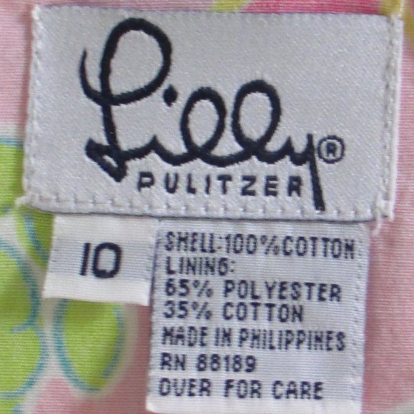 Lilly Pulitzer: Skort,  Muscle Beach' Pinks & Greens' Girls sz 10 - Picture 2 of 5